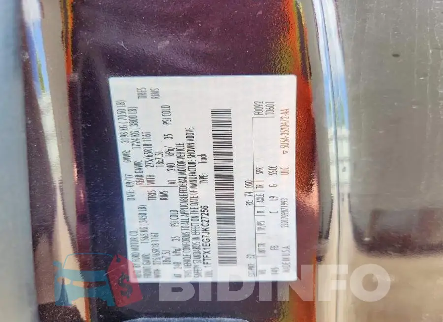 1FTFX1EG7JKC27256 Photo# 12