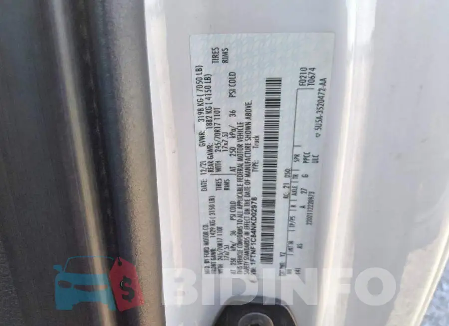 1FTNF1C84NKD02978 Photo# 12