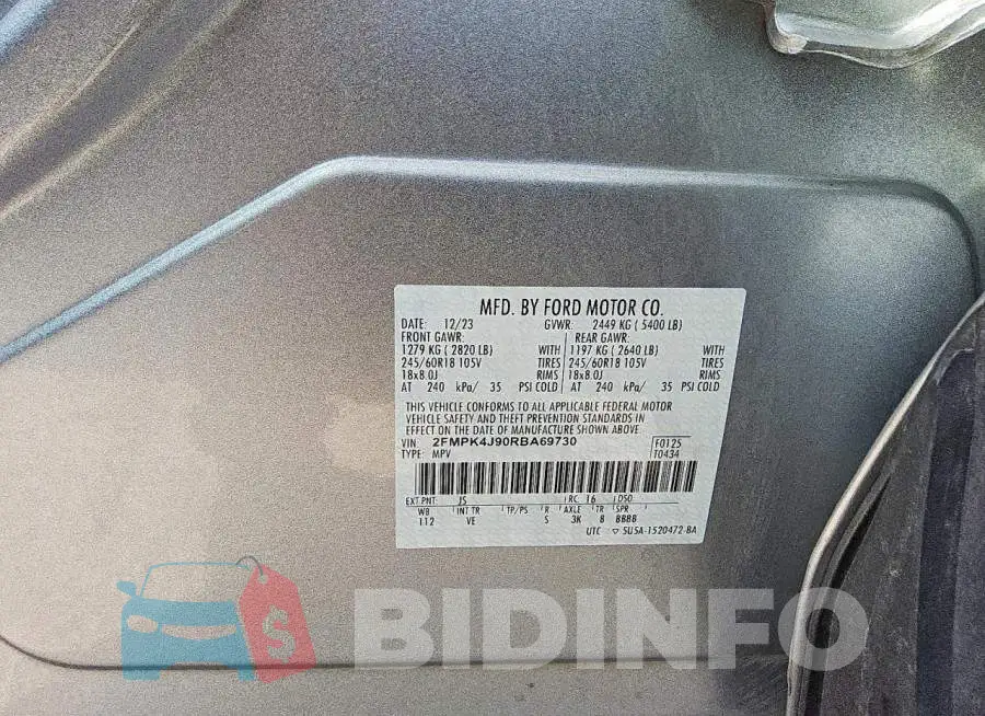 2FMPK4J90RBA69730 Photo# 13