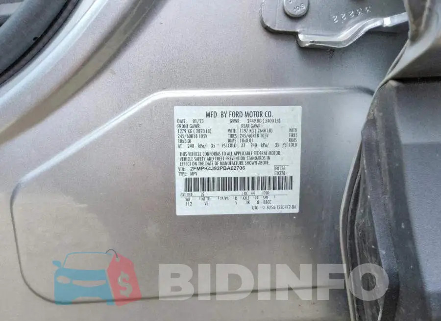 2FMPK4J92PBA02706 Photo# 13