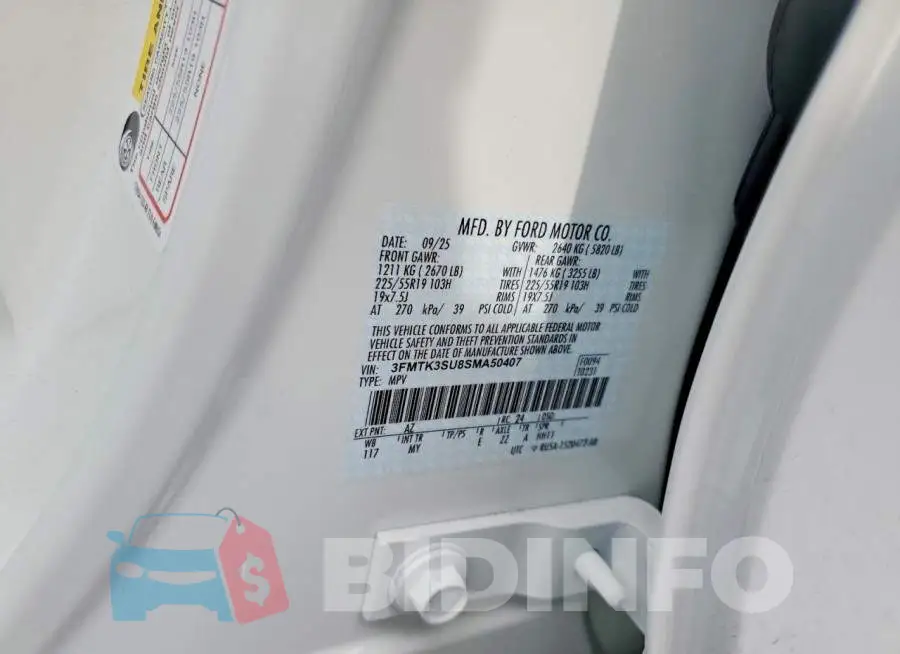3FMTK3SU8SMA50407 Photo# 13