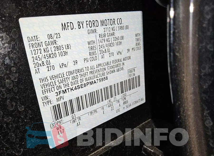 3FMTK4SE8PMA75958 Photo# 12