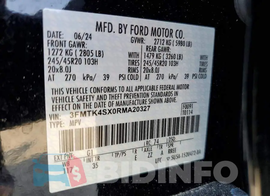 3FMTK4SX0RMA20327 Photo# 14