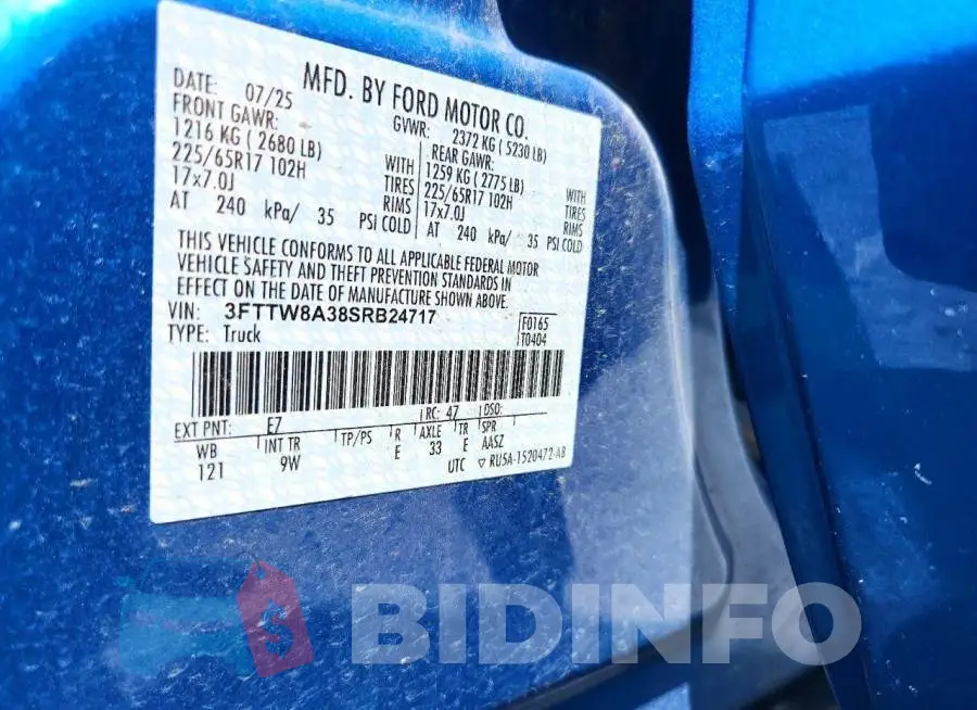 3FTTW8A38SRB24717 Photo# 12