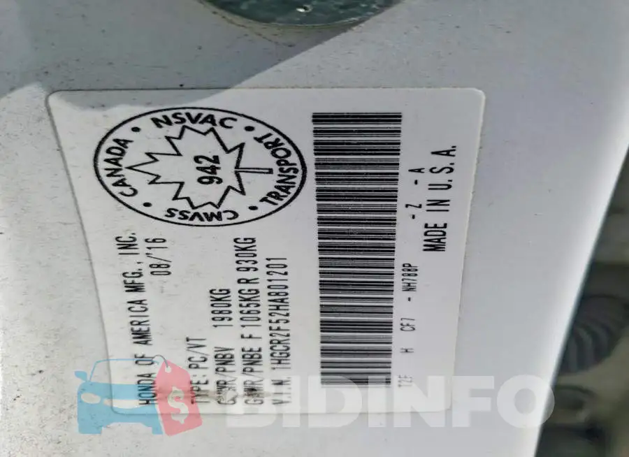 1HGCR2F52HA801201 Photo# 13