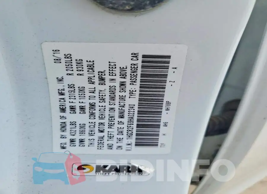 1HGCR2F69HA022340 Photo# 12