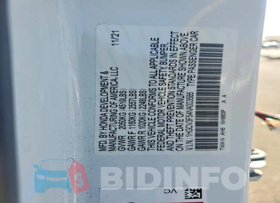 1HGCV3F54NA003585 Photo# 12