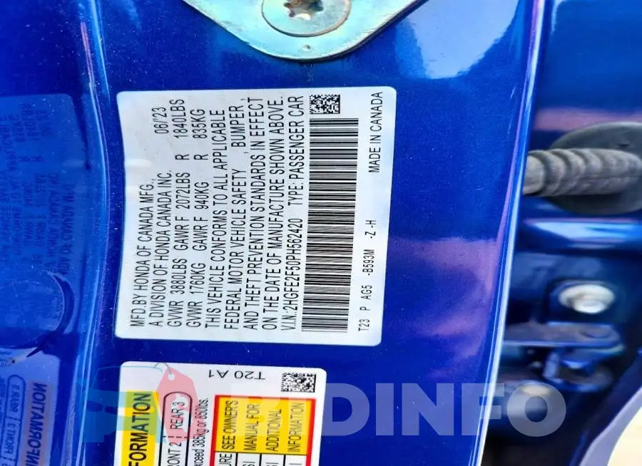 2HGFE2F50PH562420 Photo# 12