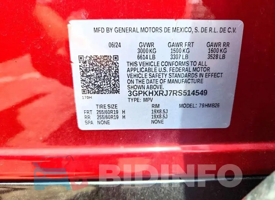 3GPKHXRJ7RS514549 Photo# 13