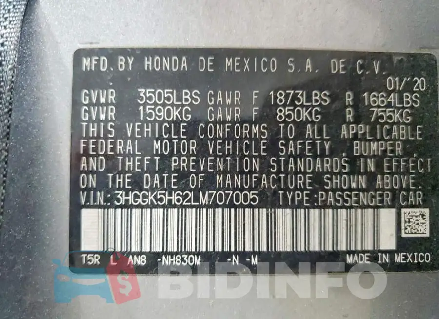3HGGK5H62LM707005 Photo# 12