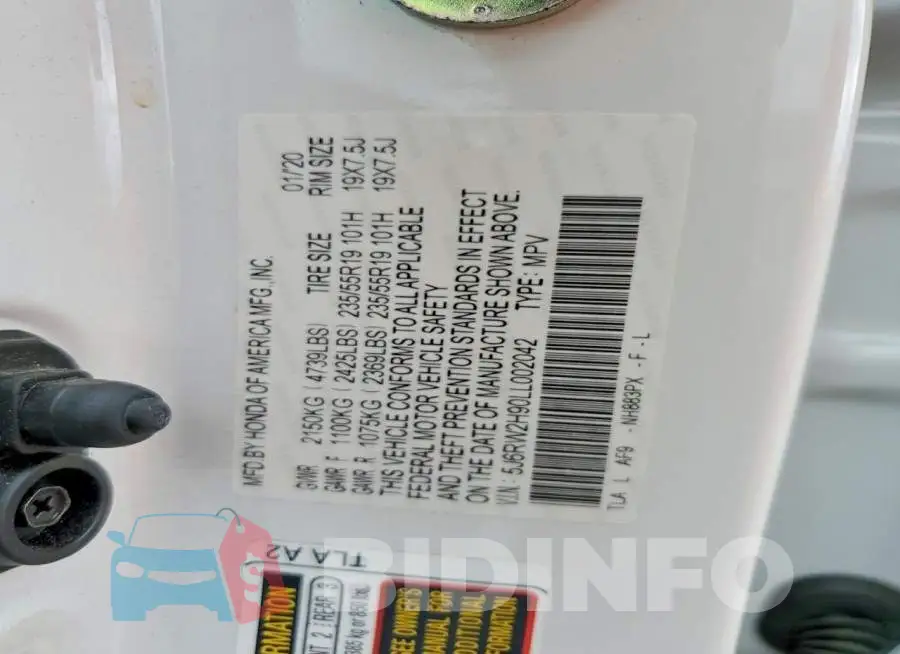 5J6RW2H90LL002042 Photo# 13