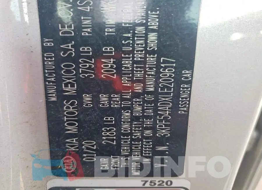 3KPF54ADXLE209617 Photo# 12
