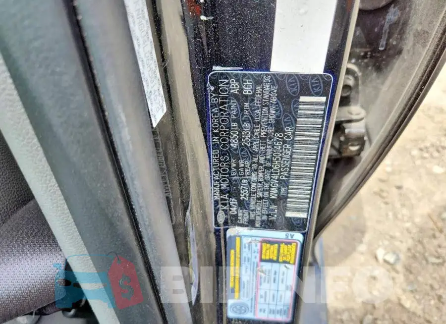 KNAGV4LD6H5014678 Photo# 12