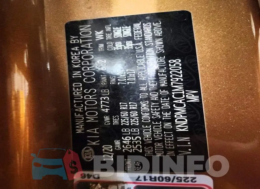 KNDPMCAC1M7922058 Photo# 13