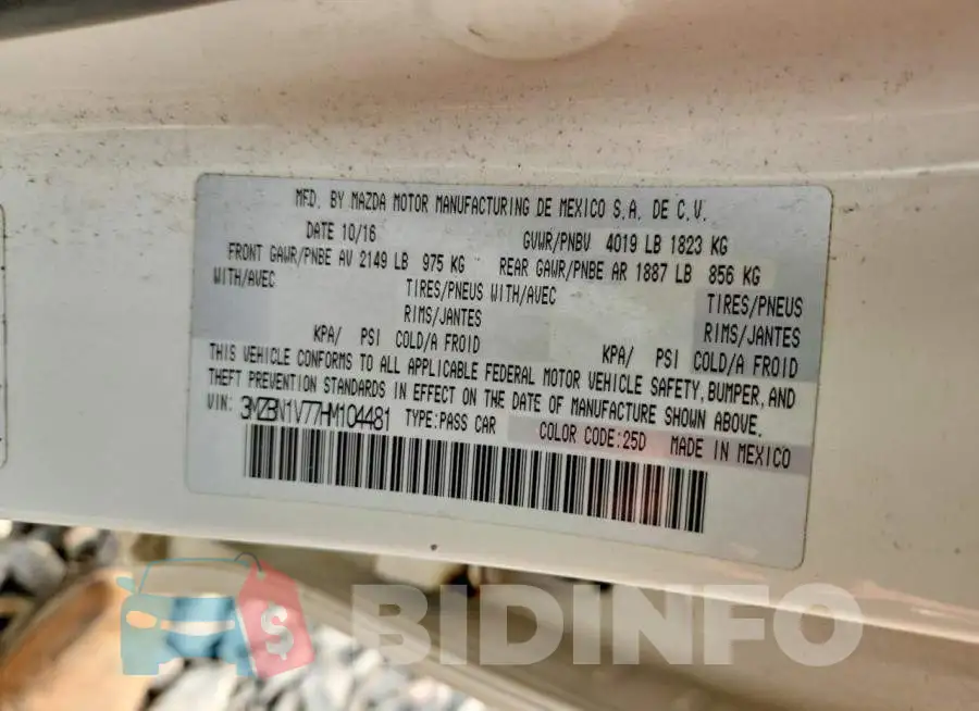 3MZBN1V77HM104481 Photo# 12