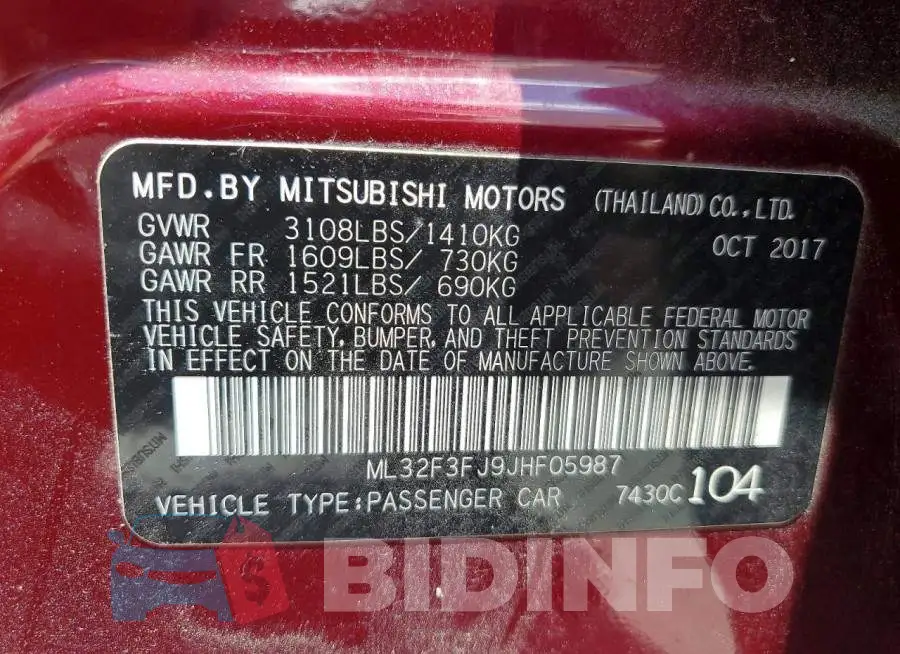 ML32F3FJ9JHF05987 Photo# 13