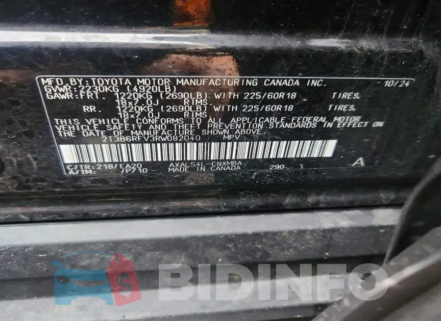 2T3B6RFV3RW082040 Photo# 13