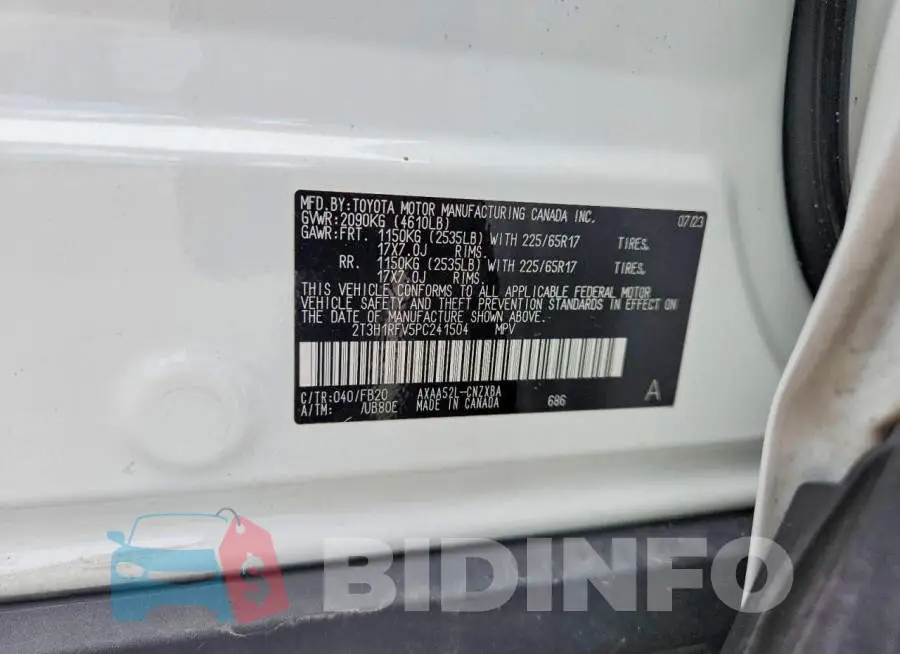 2T3H1RFV5PC241504 Photo# 14