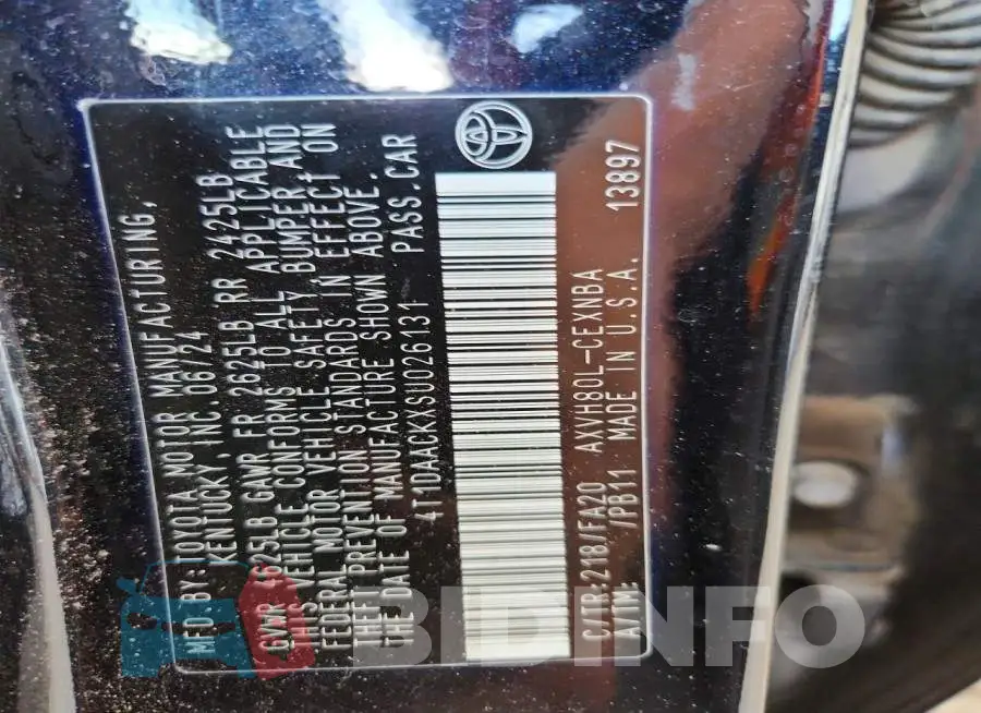 4T1DAACKXSU026131 Photo# 12