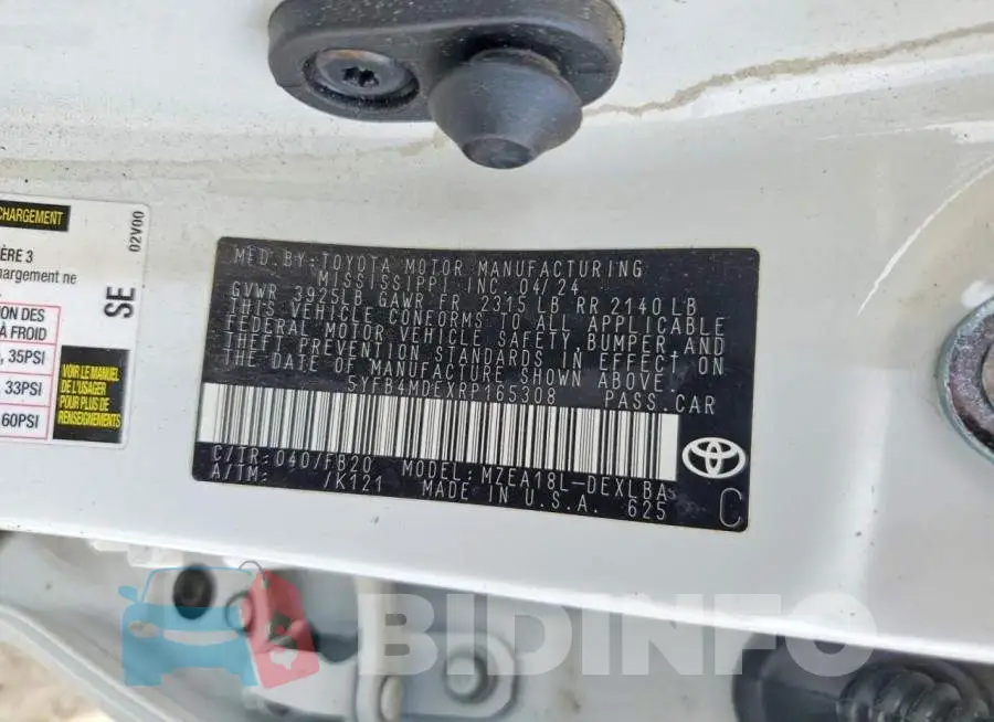 5YFB4MDEXRP165308 Photo# 12