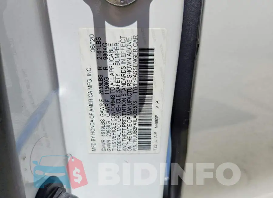 19UUB2F41LA005578 Photo# 12