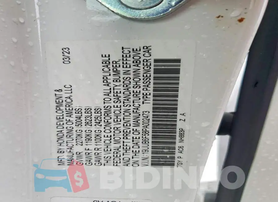 19UUB6F58PA002473 Photo# 12