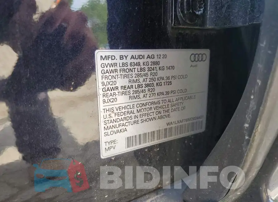 WA1LXAF78MD024431 Photo# 13