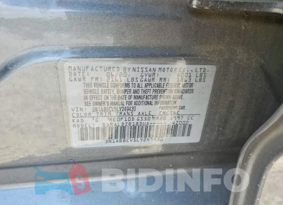 3N1AB8CV5LY249430 Photo# 12