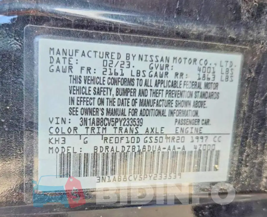 3N1AB8CV5PY233539 Photo# 12