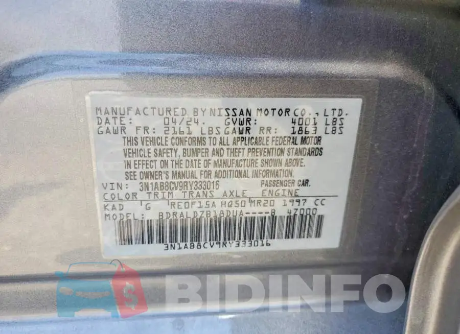 3N1AB8CV9RY333016 Photo# 12