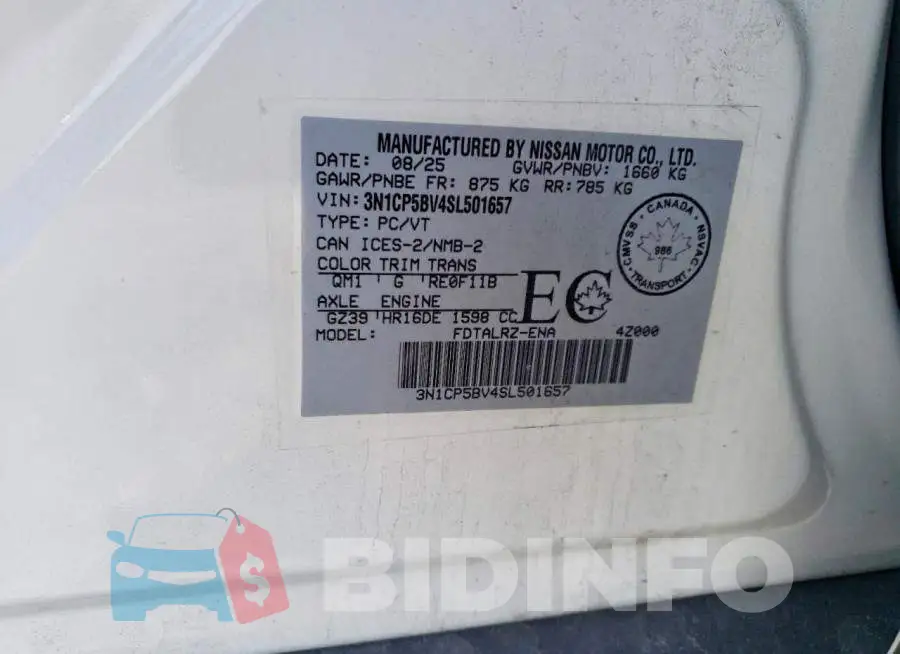3N1CP5BV4SL501657 Photo# 12