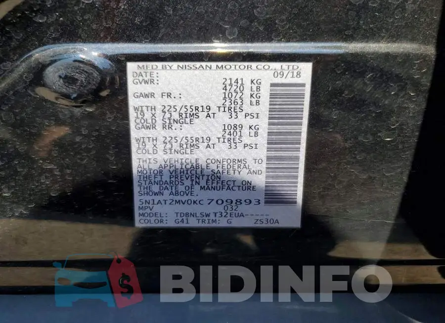 5N1AT2MV0KC709893 Photo# 14