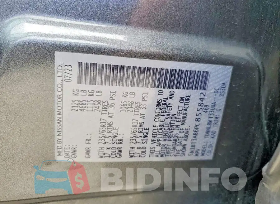 5N1BT3AB6PC855842 Photo# 12