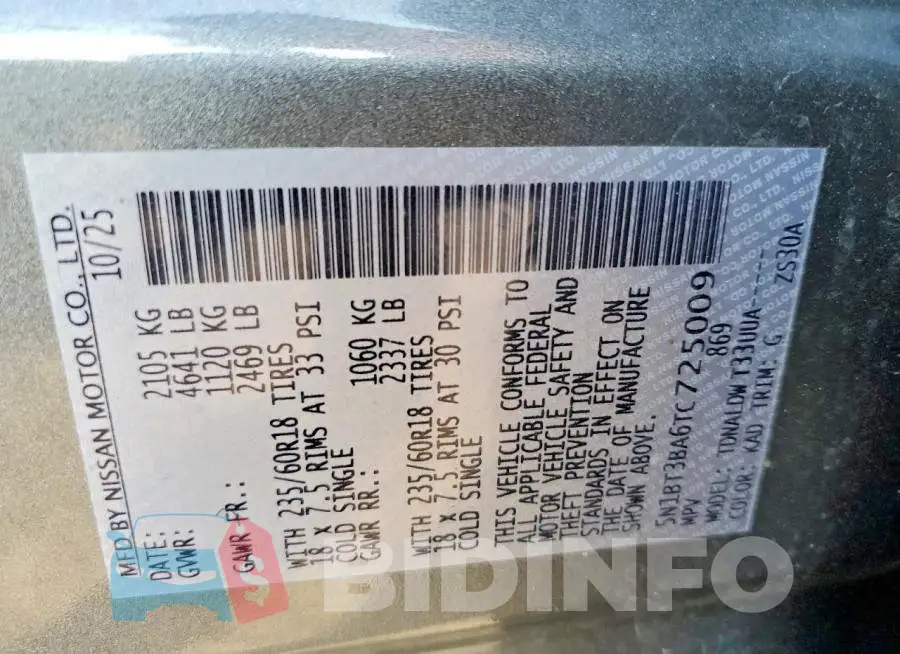 5N1BT3BA6TC725009 Photo# 12