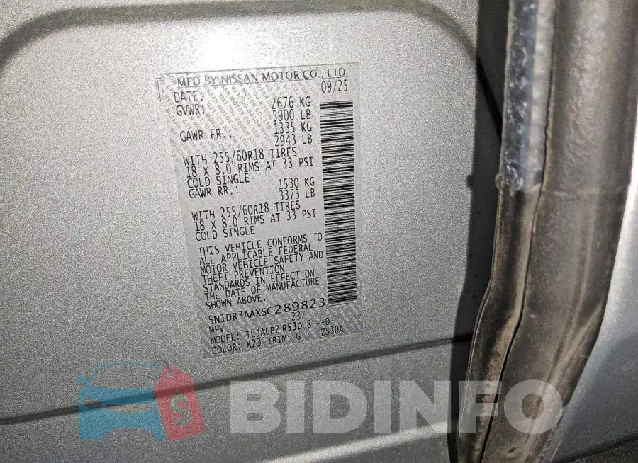 5N1DR3AAXSC289823 Photo# 13