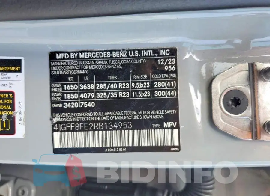 4JGFF8FE2RB134953 Photo# 14