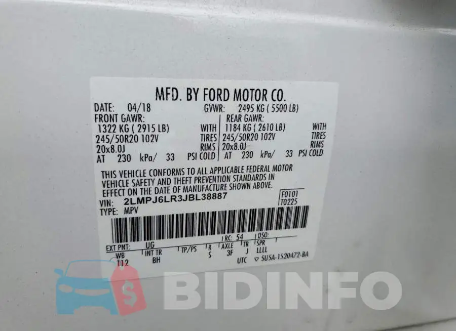 2LMPJ6LR3JBL38887 Photo# 14
