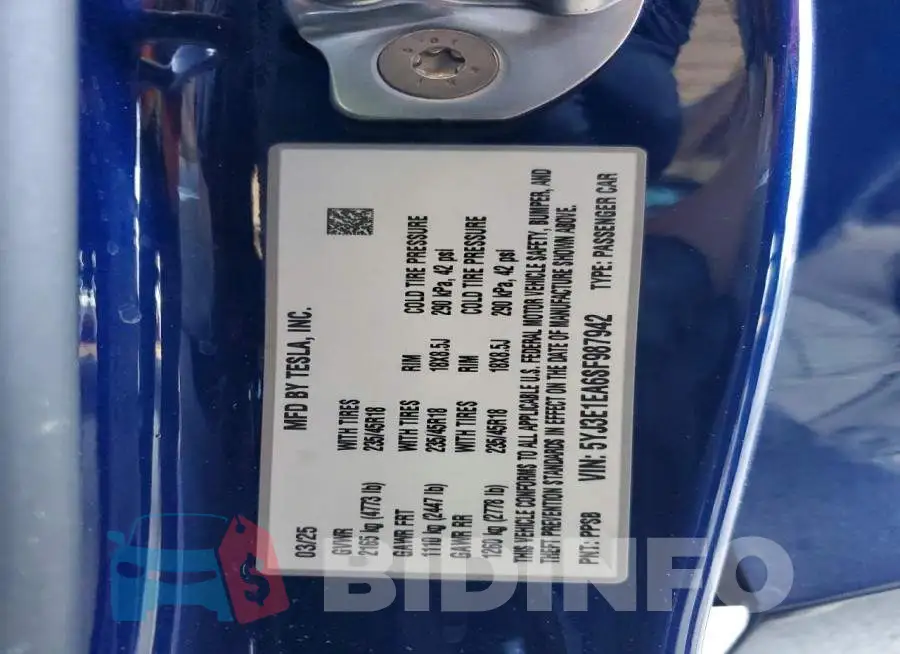 5YJ3E1EA6SF987942 Photo# 13