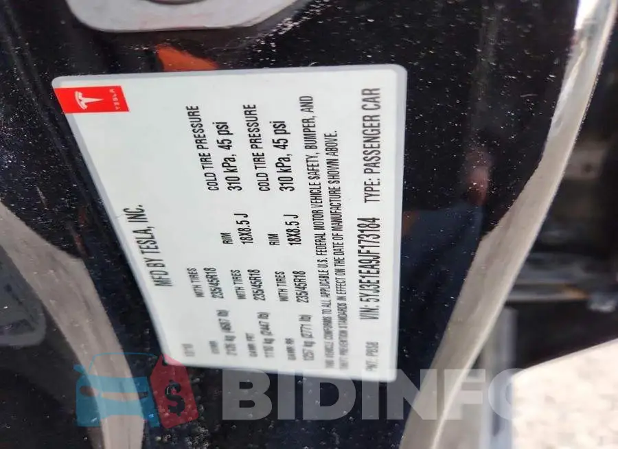 5YJ3E1EA9JF173184 Photo# 12