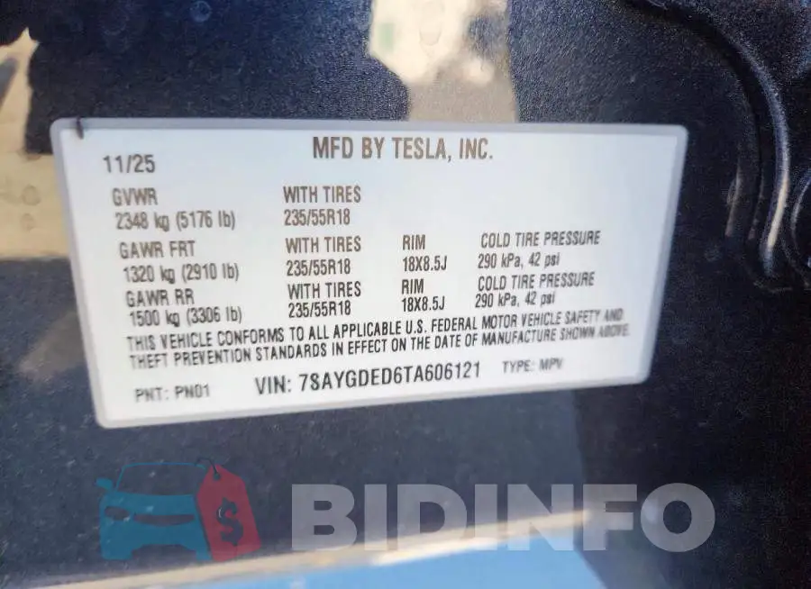 7SAYGDED6TA606121 Photo# 13
