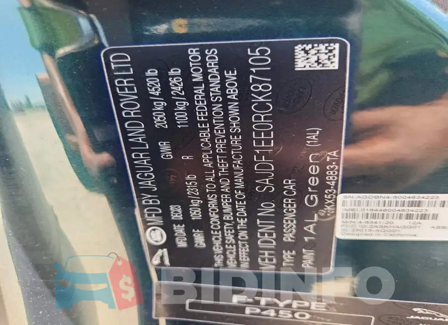 SAJDF1EE0RCK87105 Photo# 12