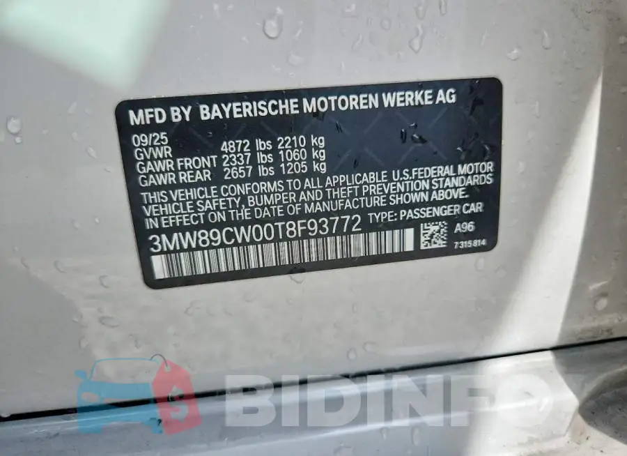 3MW89CW00T8F93772 Photo# 12