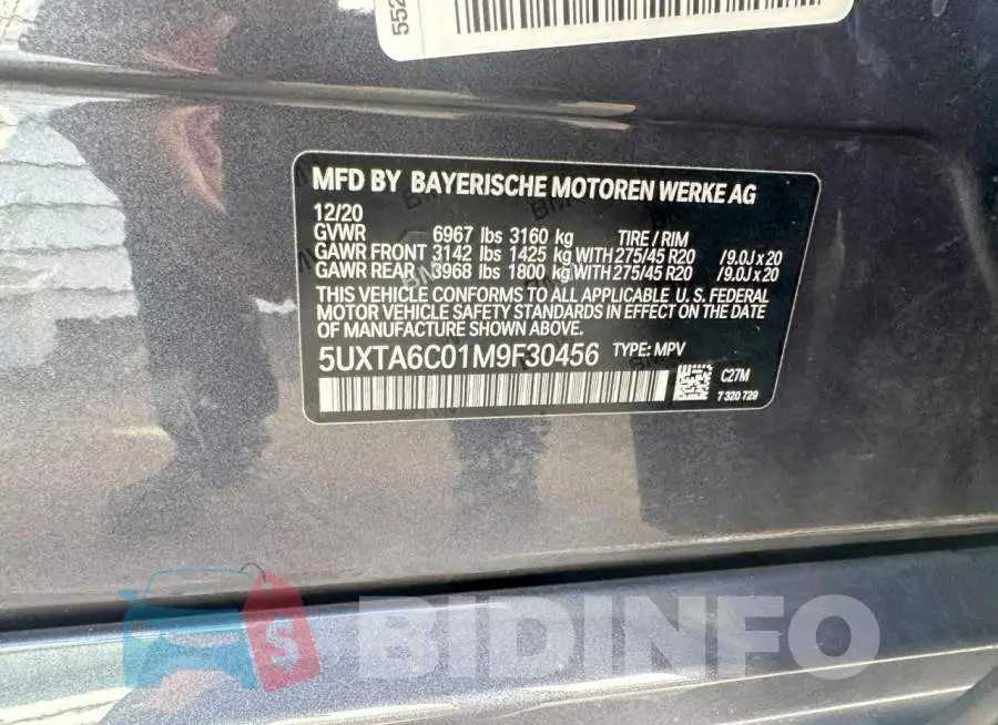 5UXTA6C01M9F30456 Photo# 15