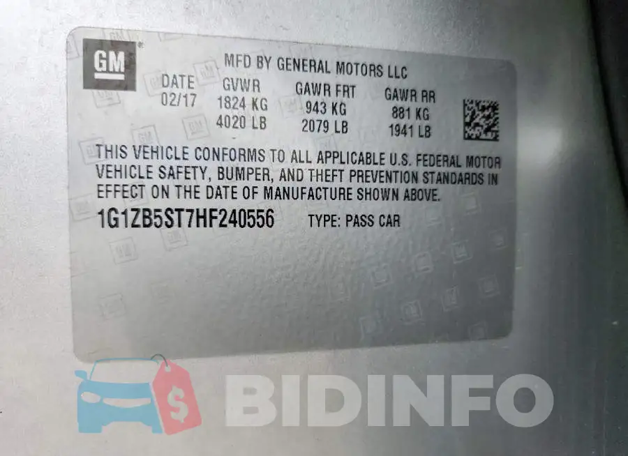 1G1ZB5ST7HF240556 Photo# 12
