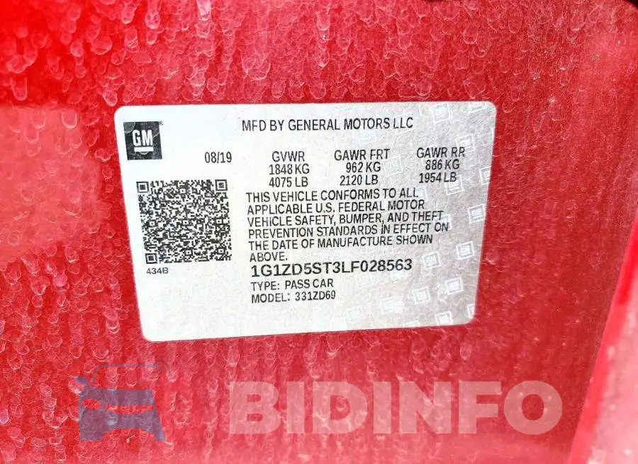 1G1ZD5ST3LF028563 Photo# 13