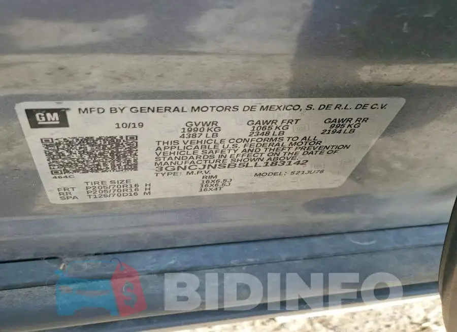 3GNCJNSB5LL183142 Photo# 13