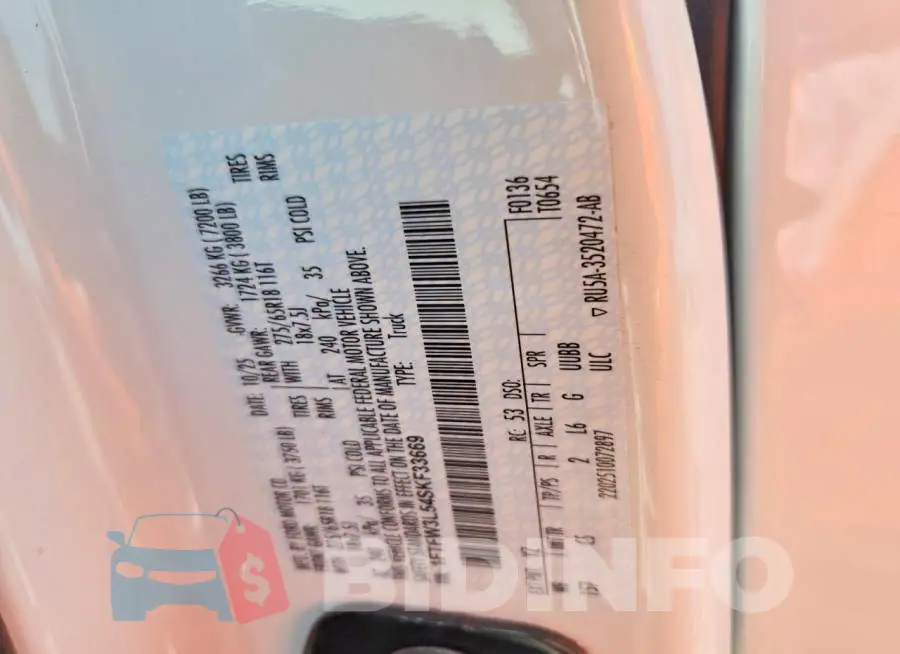 1FTFW3L54SKF33669 Photo# 12