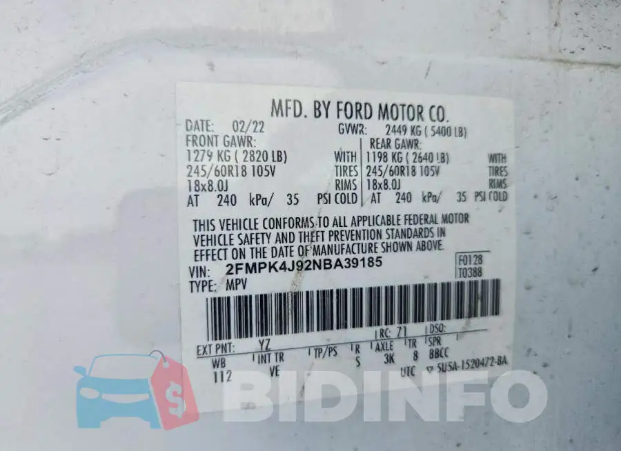 2FMPK4J92NBA39185 Photo# 13