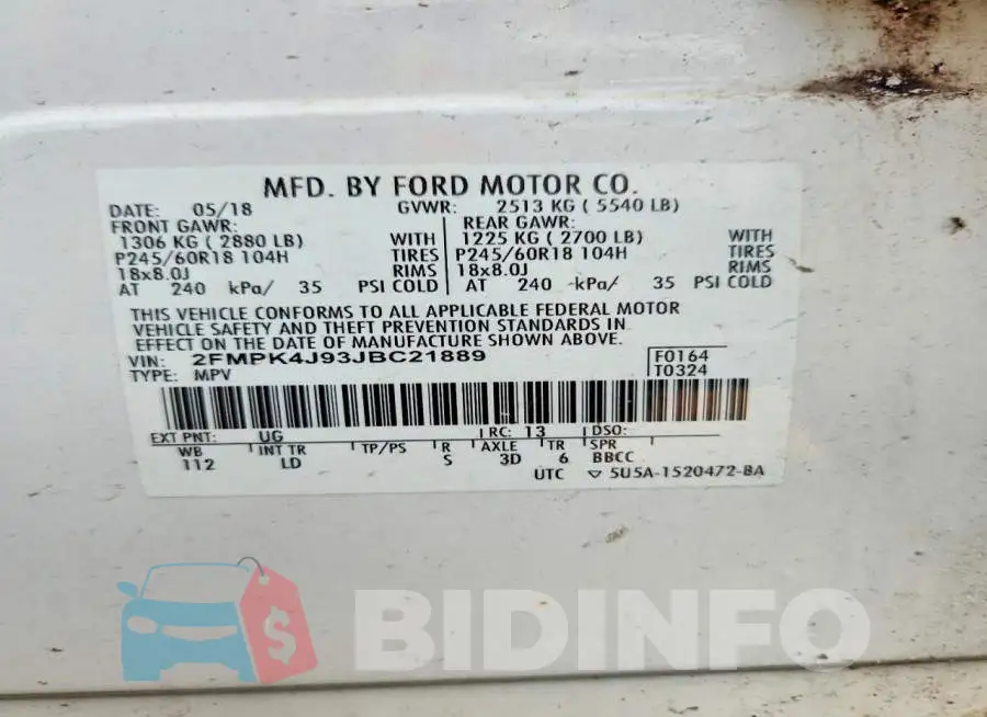 2FMPK4J93JBC21889 Photo# 13