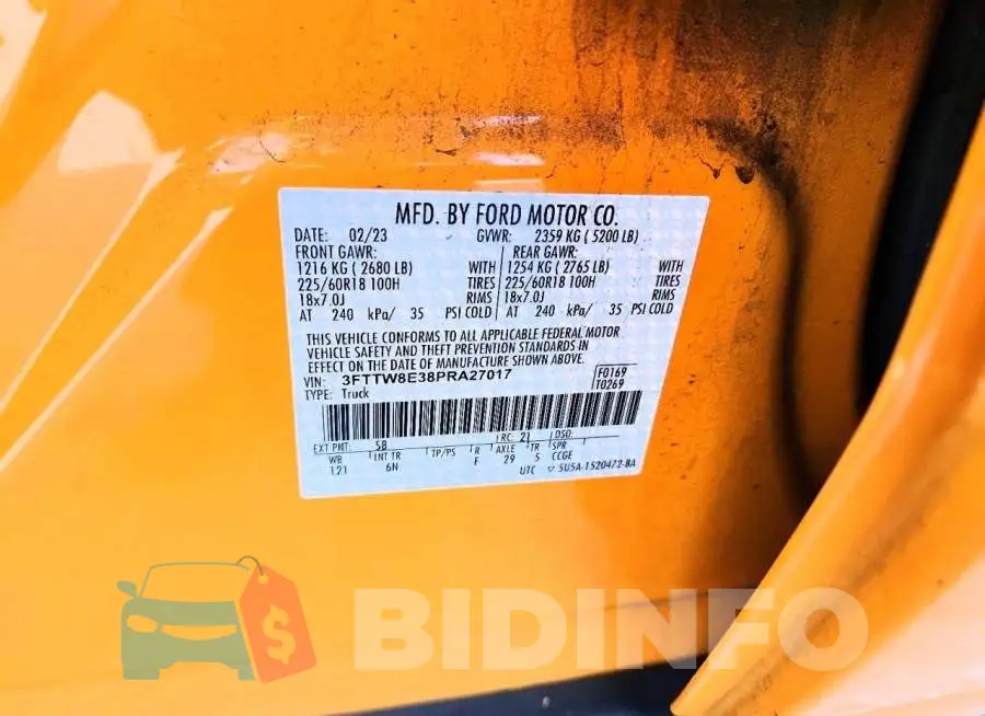 3FTTW8E38PRA27017 Photo# 12
